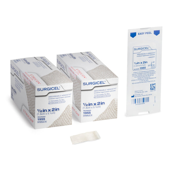Surgicel oxidized regenerated cellulose hemostat close-up