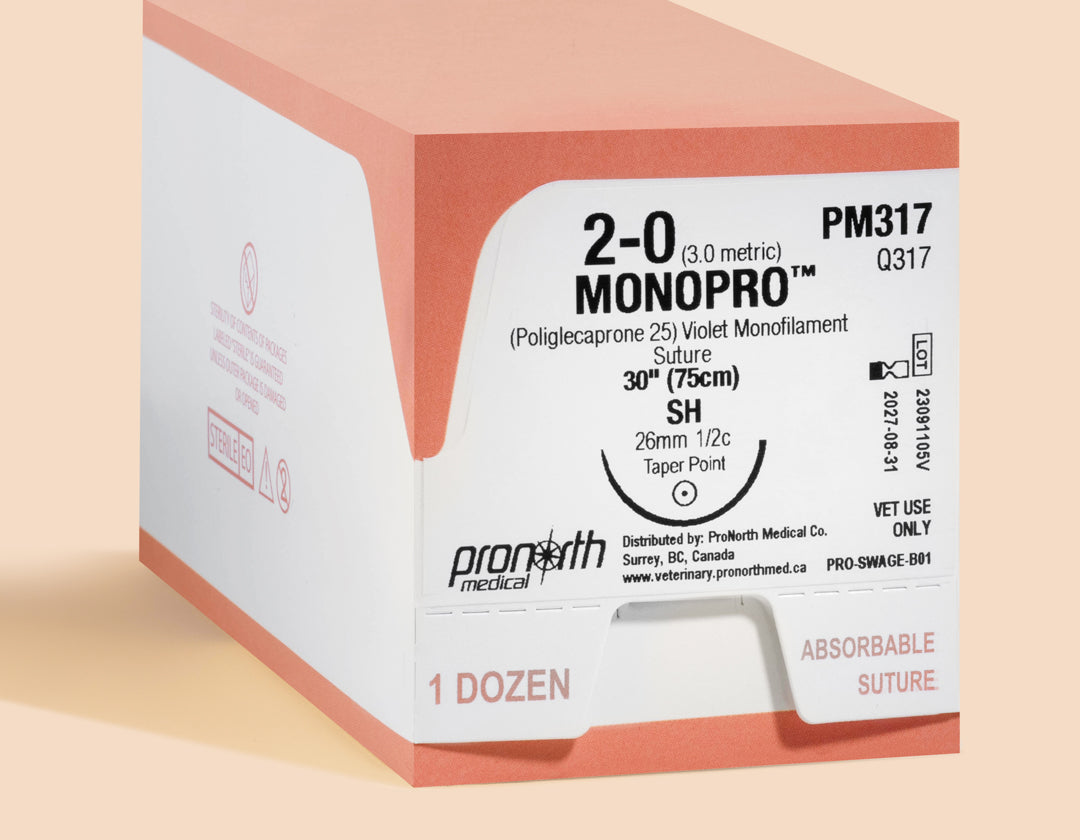 2-0 MONOPRO Violet Suture, 30" SH Needle | PM317 — box