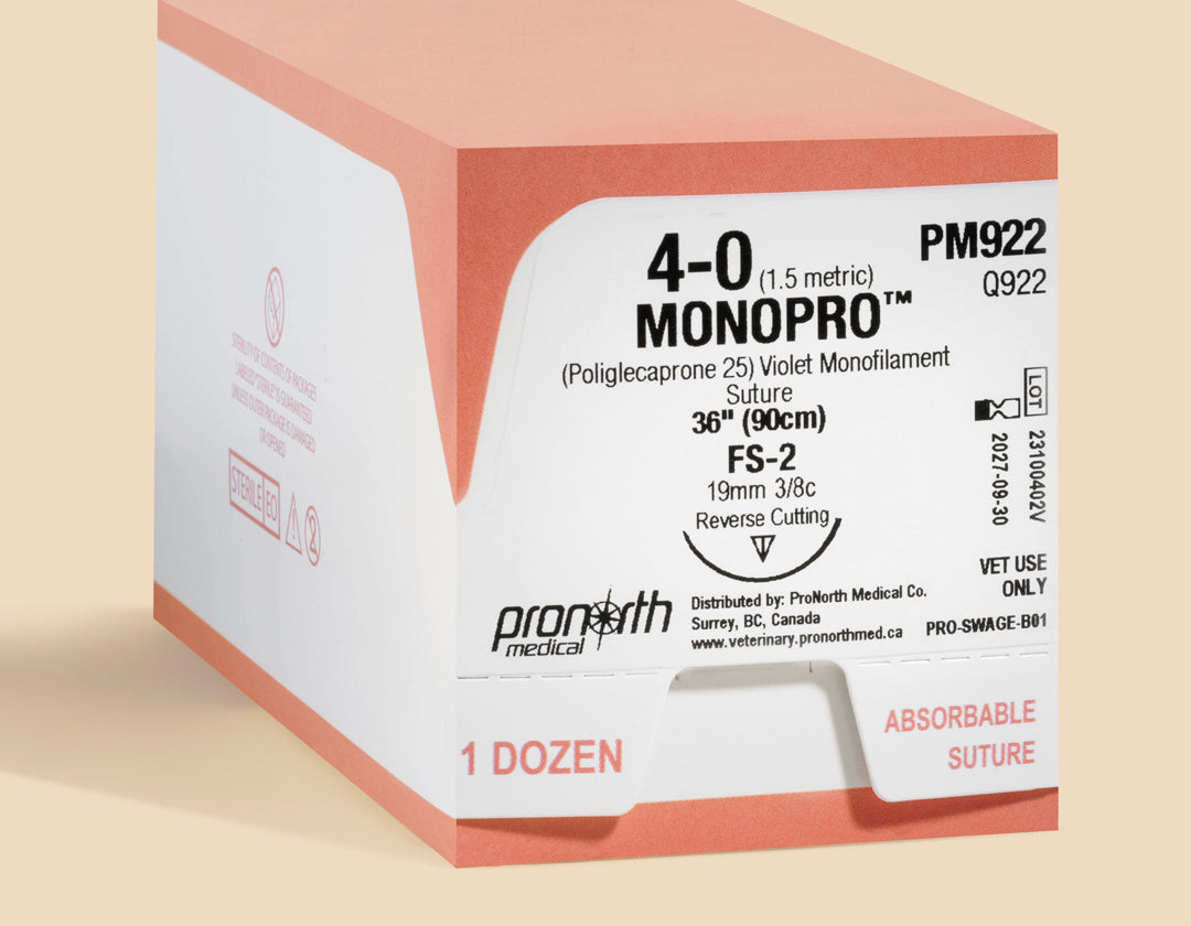 4-0 MONOPRO Violet Suture, 36" FS-2 Needle | PM922 — box