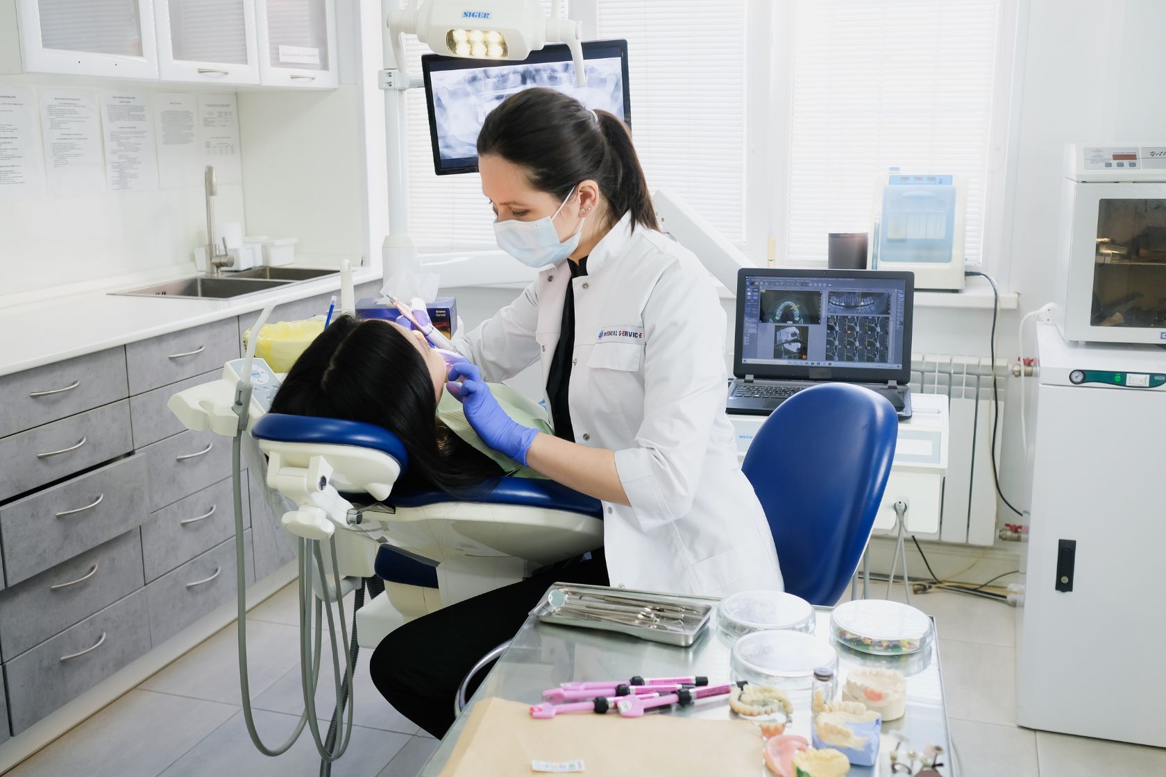 dentist with a patient