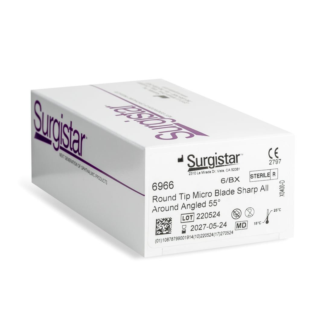 Experience surgical excellence with the Surgistar 6966 Microblade, featuring a 60° angle for precise, controlled incisions in dental procedures.