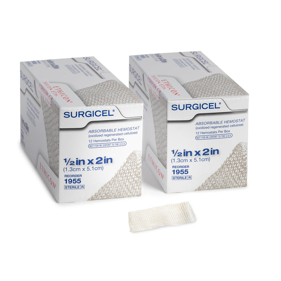 1955 Surgicel Absorbable Hemostat 1/2" x 2" — Box of 12 (1 Dozen)