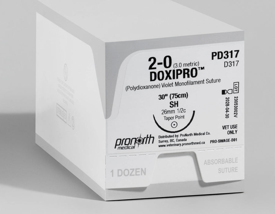 2-0 DOXIPRO™ PDO Violet Suture, 30" SH Needle | PD317
