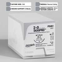 Suture 2-0 DOXIPRO™ résorbable en PDO violet, 75 cm aiguille FS-1 | PD451 — view 1