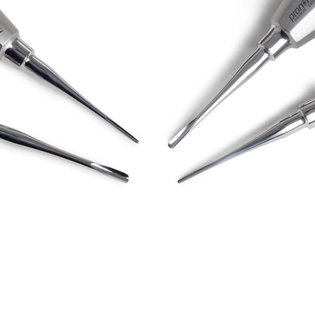 ProExtract™ Non-Winged Elevators Essential Set of 4 (includes a free sharpening stone/video)