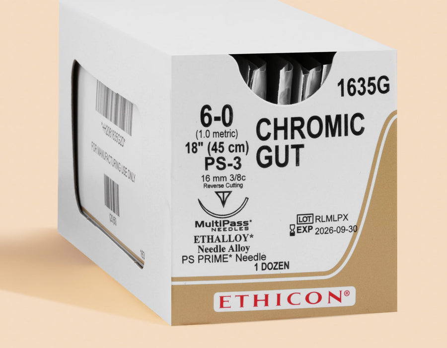 6-0 Chromic Gut Suture, 18" PS-3 Needle | 1635G