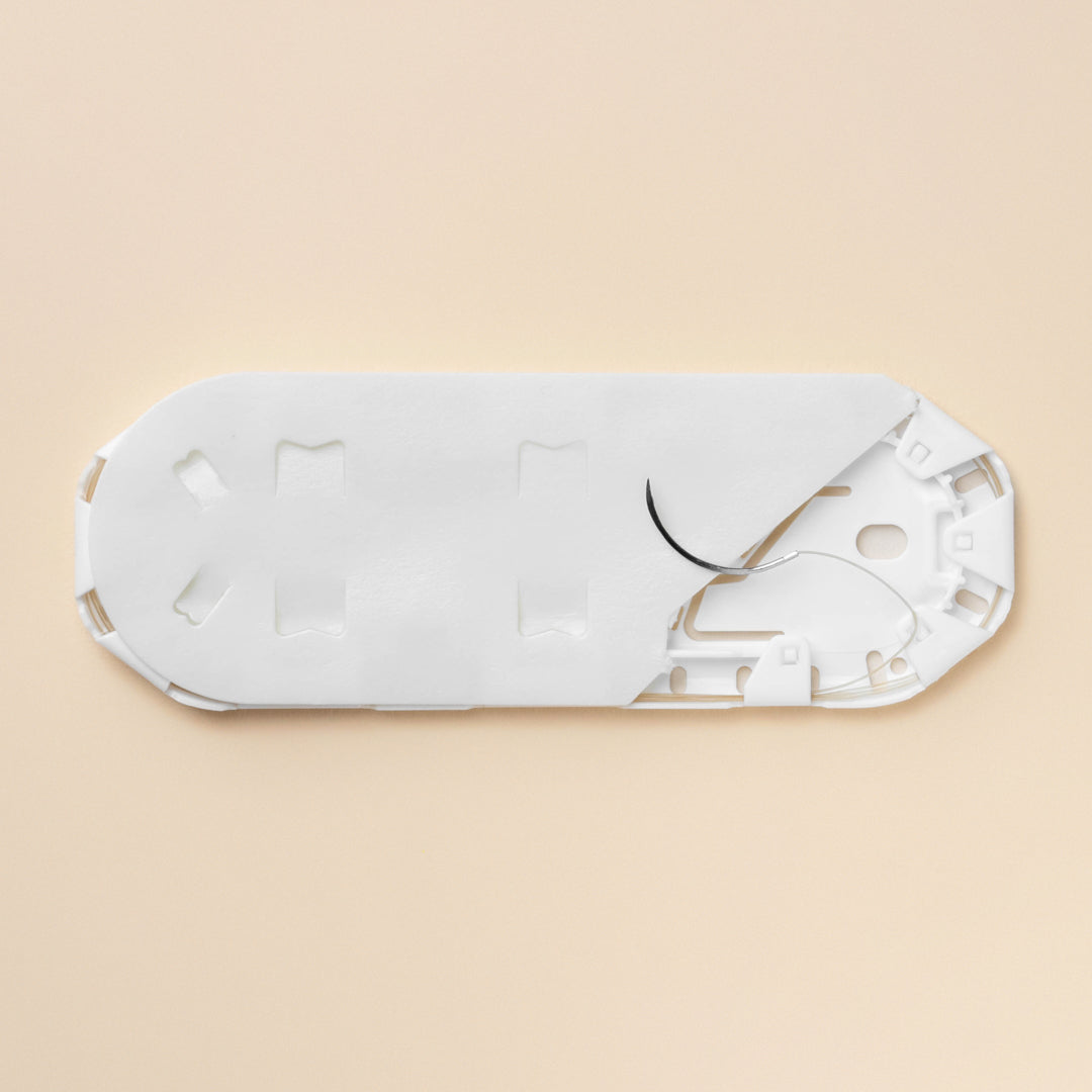 ProNorth Medical's ETHICON Chromic Gut suture pack labeled 635H, showing a 4-0 suture size with a 27-inch FS-2 reverse cutting needle. The packaging indicates the sutures are absorbable, brown in color, intended for ophthalmic use, and come in a pack of three dozen for extended medical application