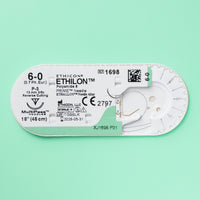 Fil de suture Ethilon noir 6-0, aiguille P-3 18" | 1698G — view 2
