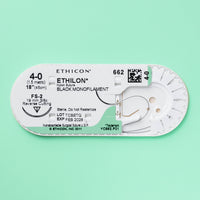 Fil de suture Ethilon noir 4-0, aiguille FS-2 18" | 662H — view 2