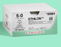 5-0 Ethilon Black Suture, 18" P-3 Needle — Box of 36 (3 Dozen) | 698H — view 1