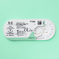 Fil de suture Ethilon noir 5-0, aiguille P-3 de 45,7 cm | 698H — view 2