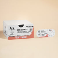 Fil de suture Monocryl violet 5-0, aiguille RB-1 de 68,5 cm | Y303H — view 3