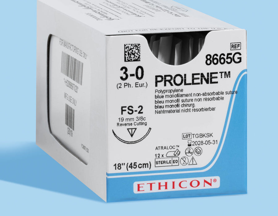3-0 Prolene Blue Suture, 18" FS-2 Needle | 8665G