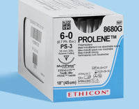 6-0 Prolene Blue Suture, 18" PS-3 Needle | 8680G — view 1