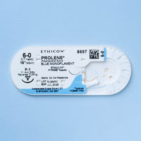 Suture Prolène 6-0 bleue, 45 cm aiguille P-1 | 8697G — view 2