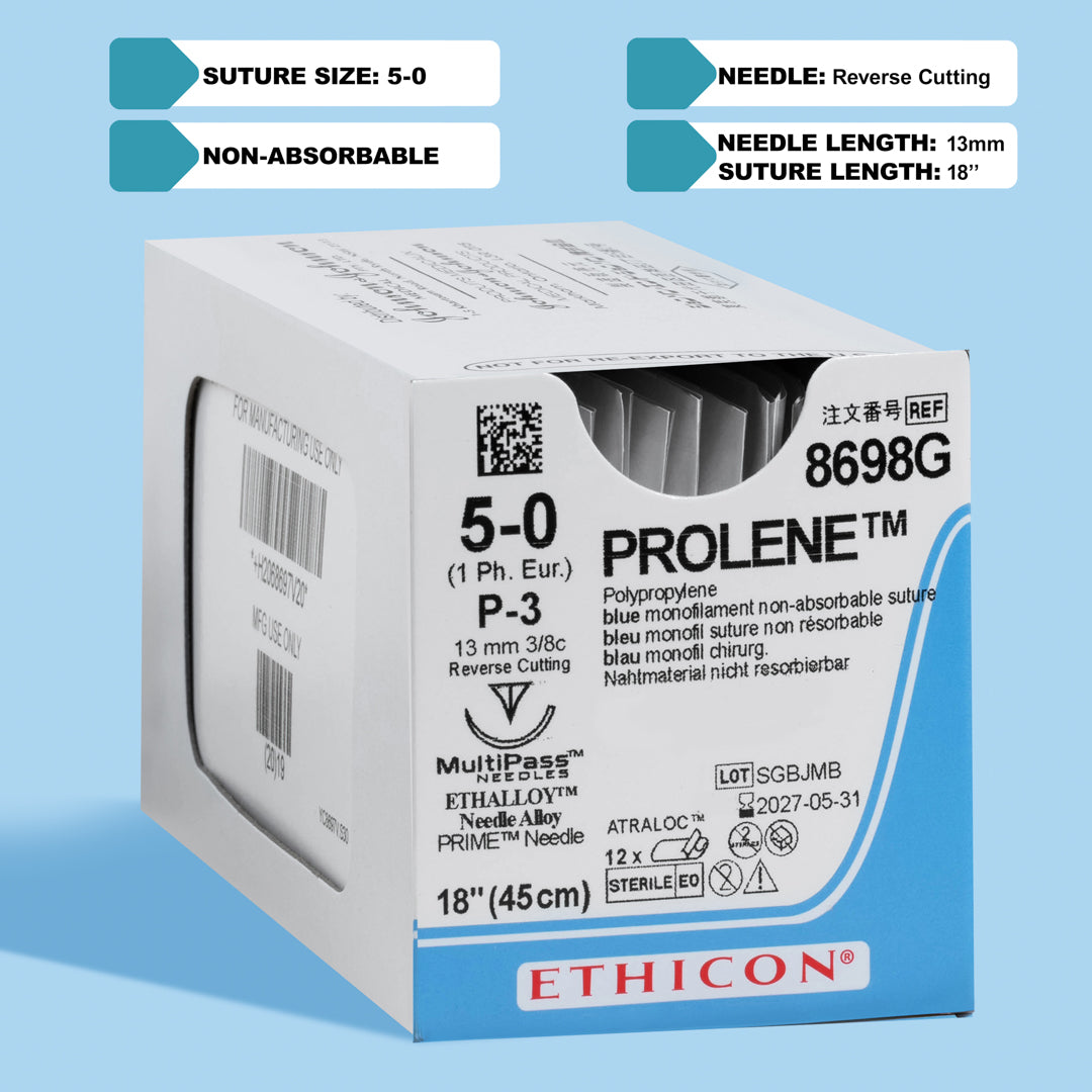 5-0 PROLENE Blue 18" P-3 Needle | 8698G