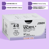 Fil de suture Vicryl Plus violet 4-0, aiguille FS-2 de 45 cm | VCP392H — view 1