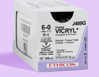 6-0 Vicryl Undyed Suture, 18" P-1 Needle | J489G — view 1