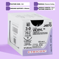 Suture 3-0 Vicryl Plus incolore, aiguille 18" PS-2 | VCP497G — view 1