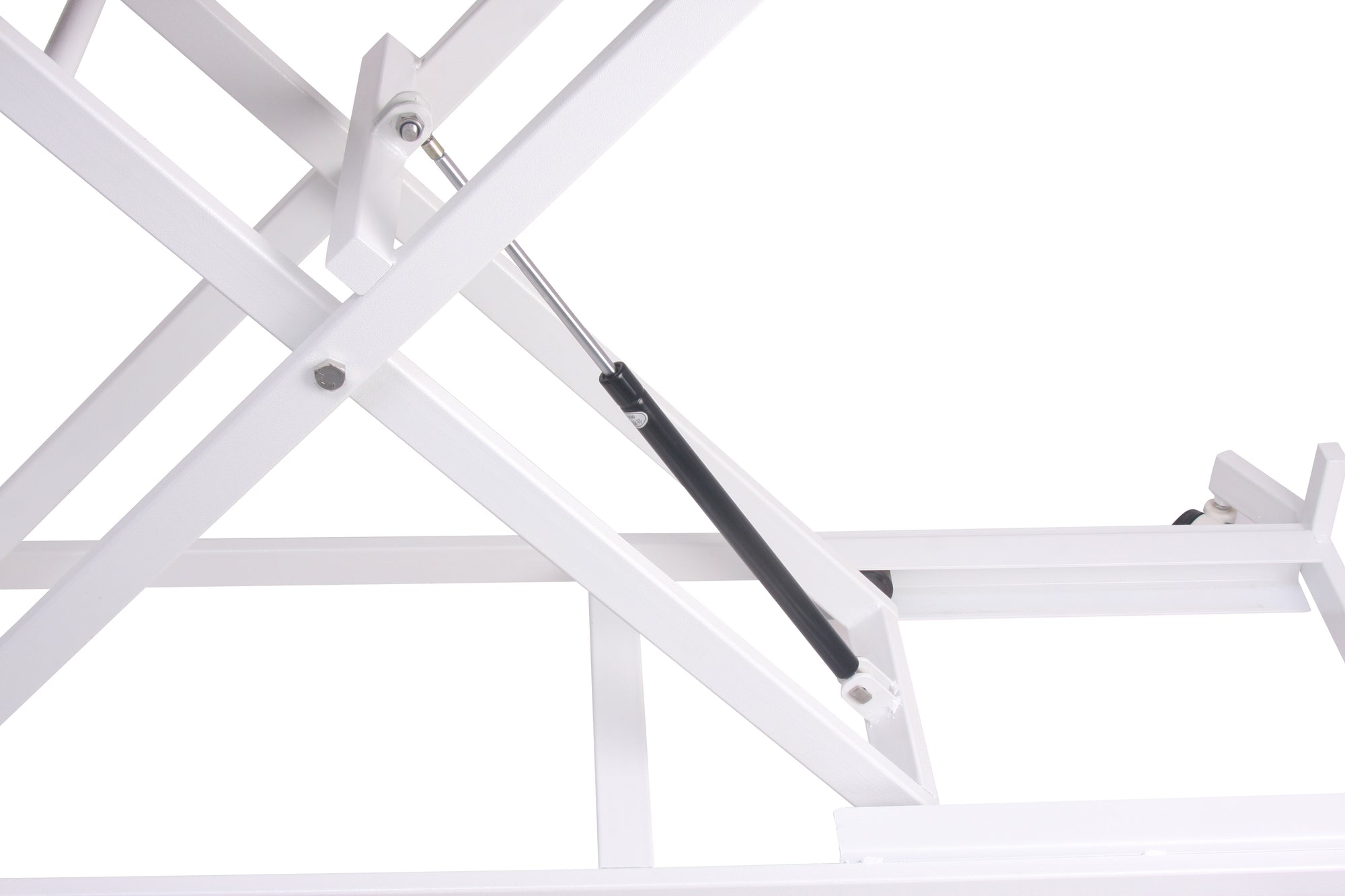 Showcasing the one-act lift system with automatic locking latch and quick release.