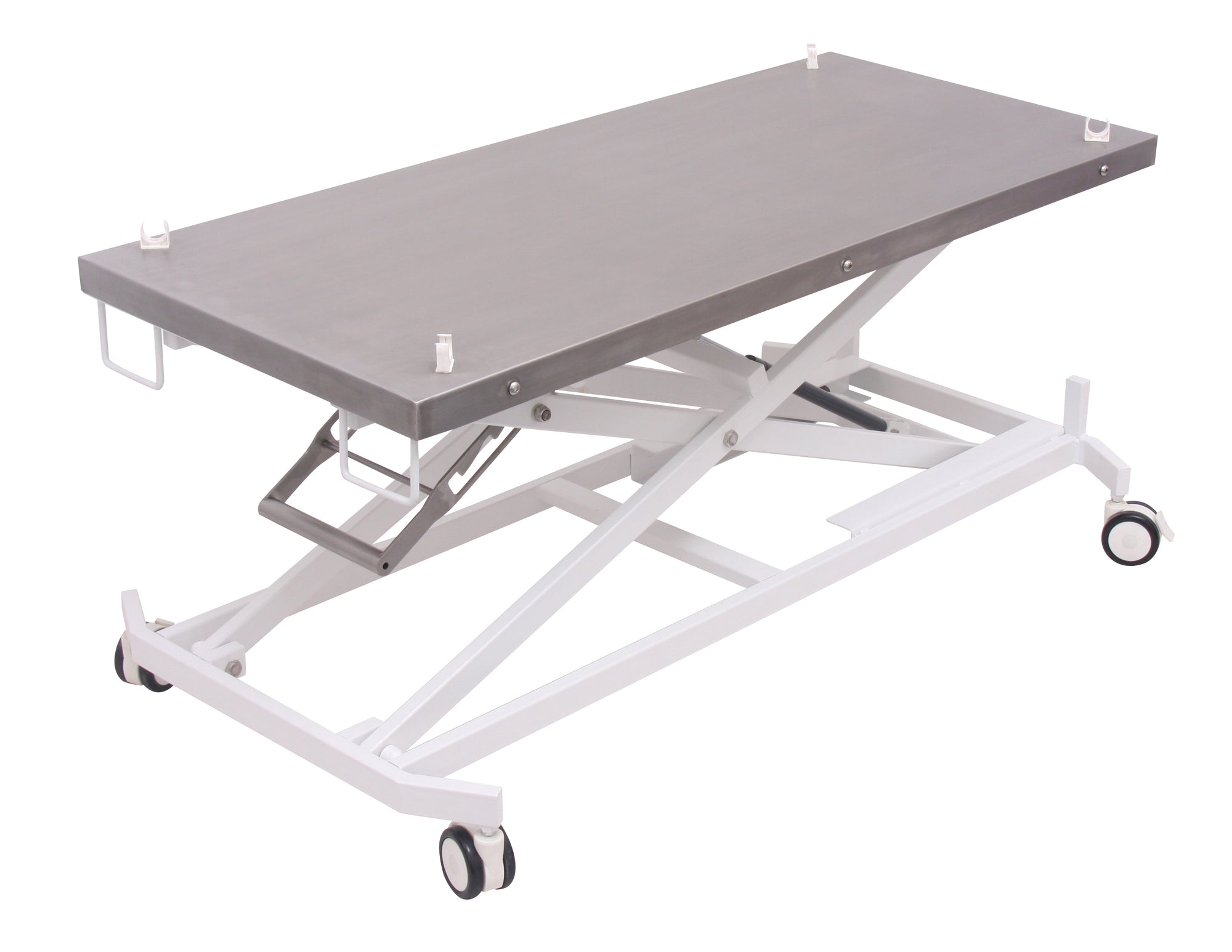 Showcasing the one-act lift system with automatic locking latch and quick release.