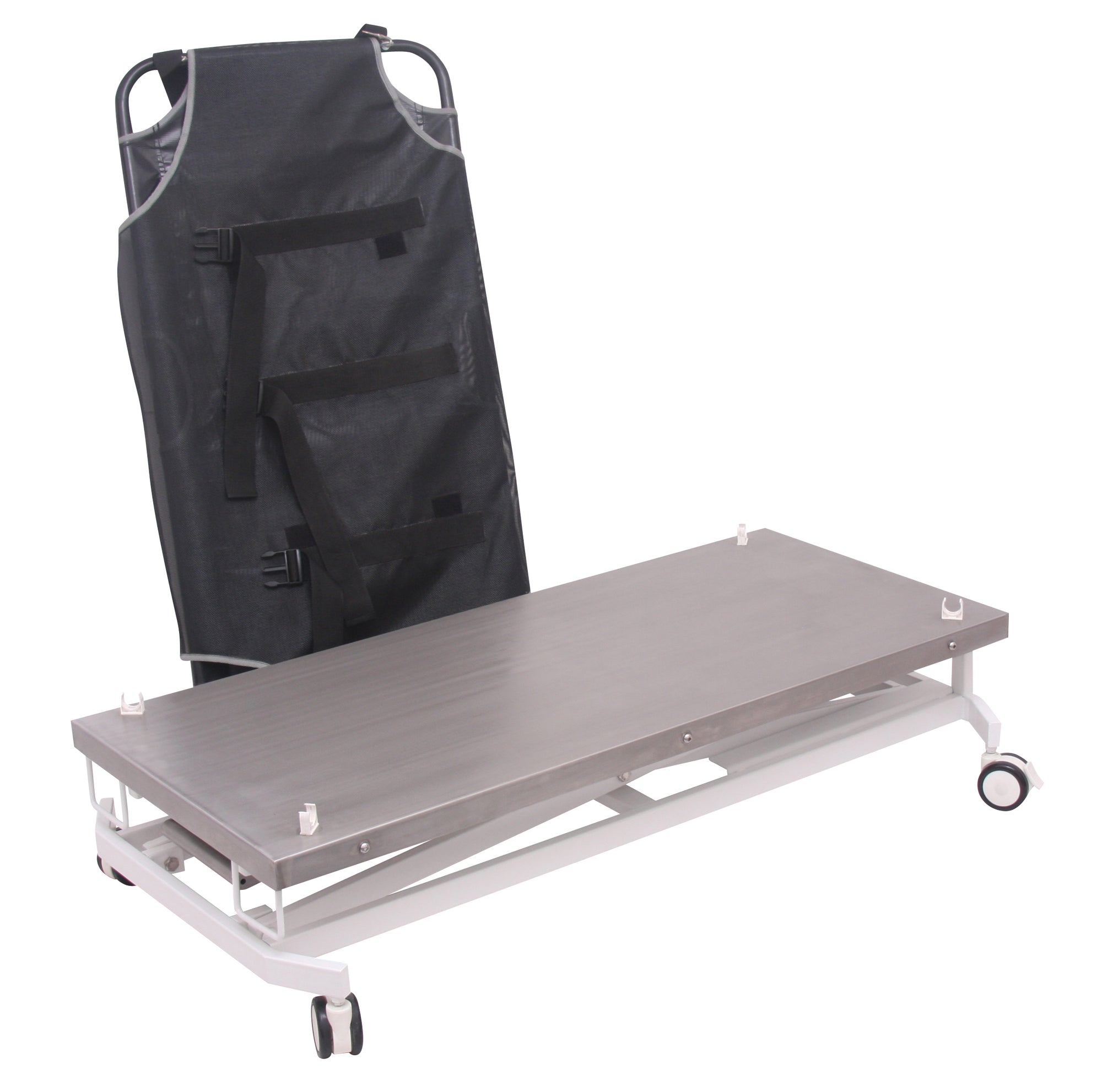 Showcasing the one-act lift system with automatic locking latch and quick release.