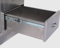 Table de préparation dentaire avec bac en inox et placards (à droite) — view 5