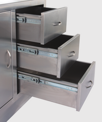 Table de préparation dentaire avec bac en inox et armoires (gauche) — view 2