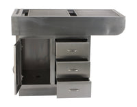 Table de préparation dentaire avec bac en inox et armoires (gauche) — view 3