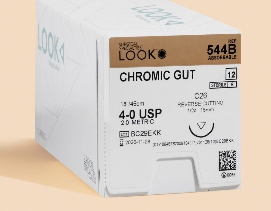4-0 Chromic Gut Suture, 18" C-26 Needle | 544B