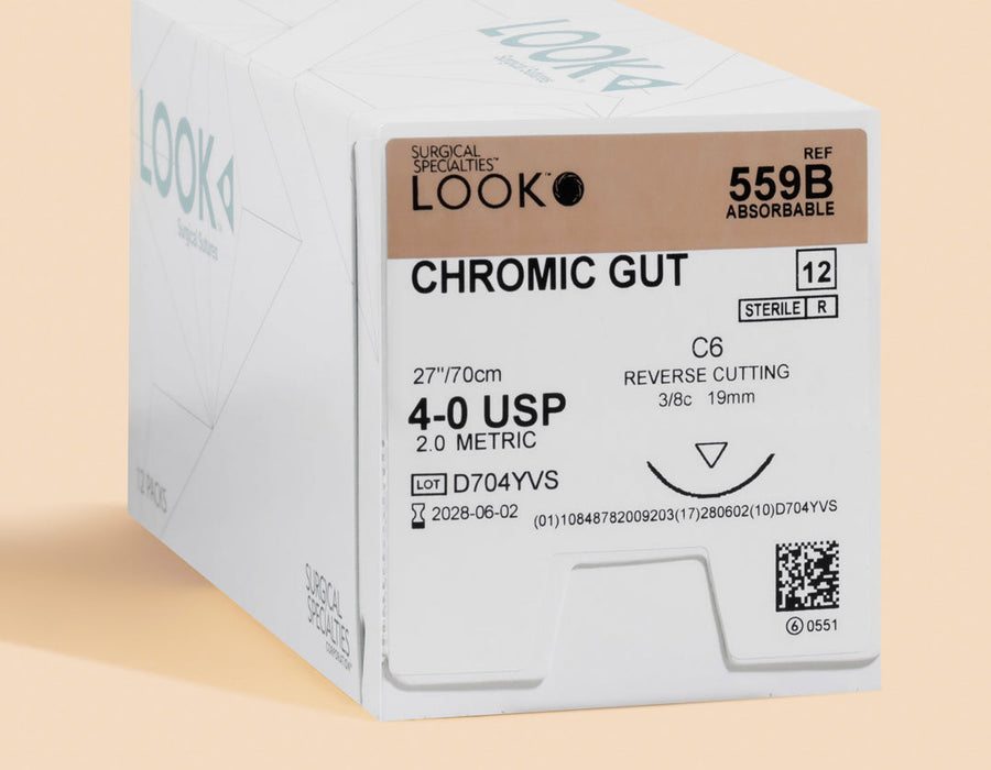 4-0 Chromic Gut Suture, 27" C-6 Needle | 559B