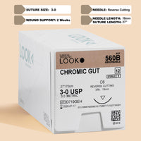 Fil de suture chromic 3-0, aiguille C-6 de 68 cm | 560B — view 1