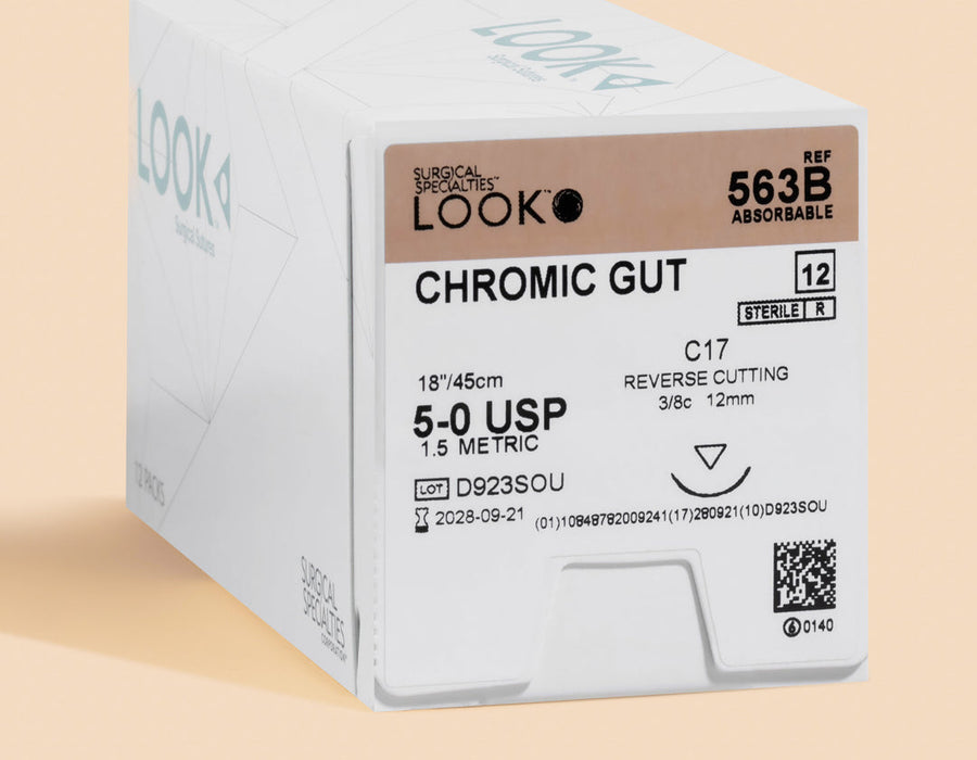 5-0 Chromic Gut Suture, 18" C-17 Needle | 563B