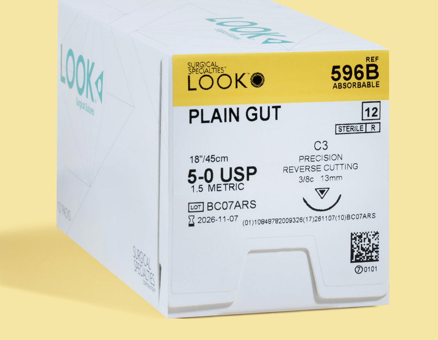 5-0 Plain Gut Suture, 18" C-3 Needle | 596B