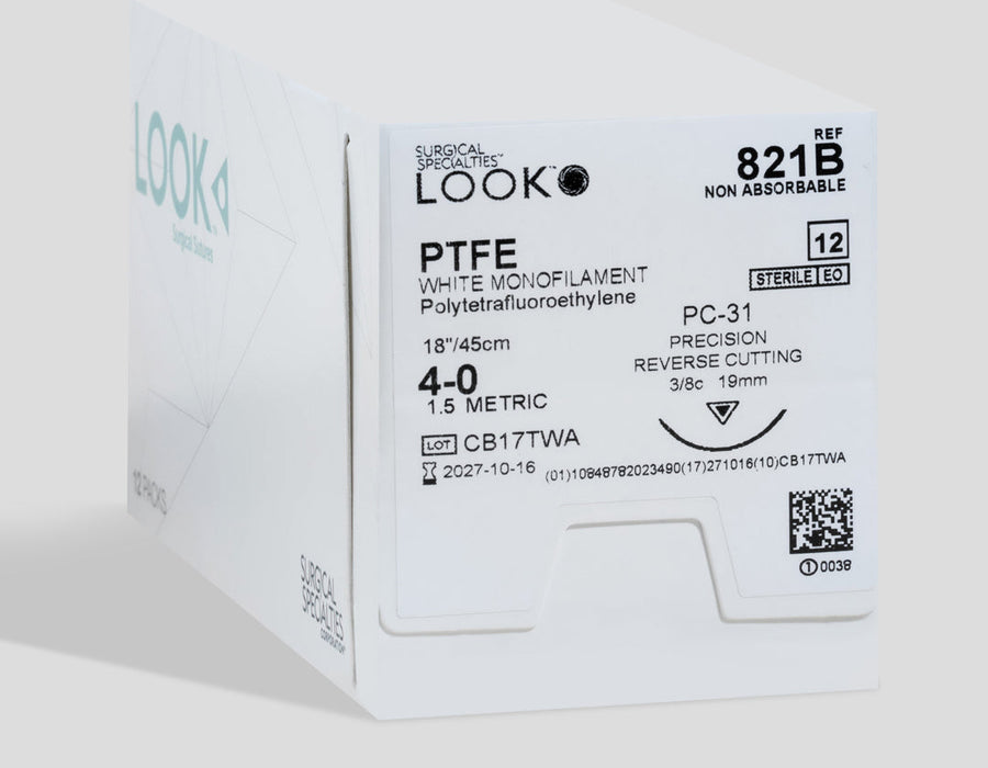 4-0 PTFE Suture, 18" PC-31 Needle | 821B