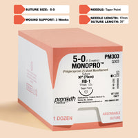 Suture Violette MONOPRO 5-0, Aiguille RB-1 30" | PM303 — view 1