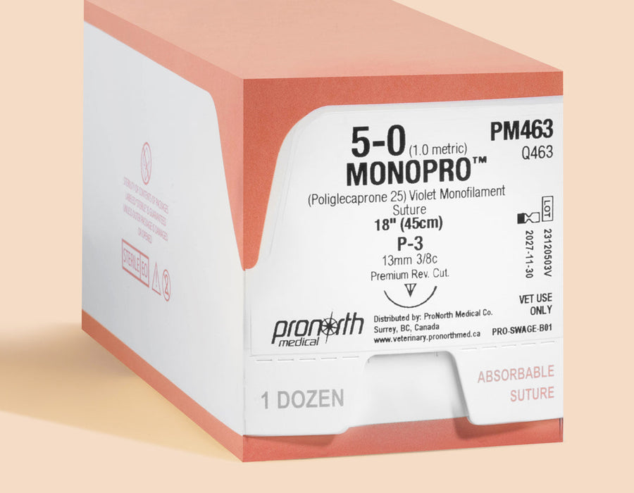 5-0 MONOPRO Suture, 18" P-3 Needle | PM463