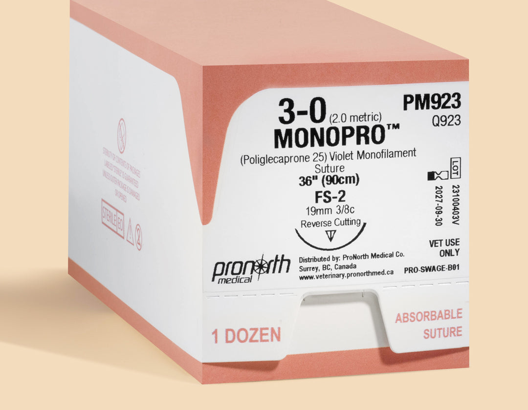 3-0 MONOPRO Violet Suture, 36" FS-2 Needle | PM923 — box