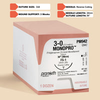 Suture MONOPRO Violette 3-0, 36" aiguille FS-1 | PM942 — view 1