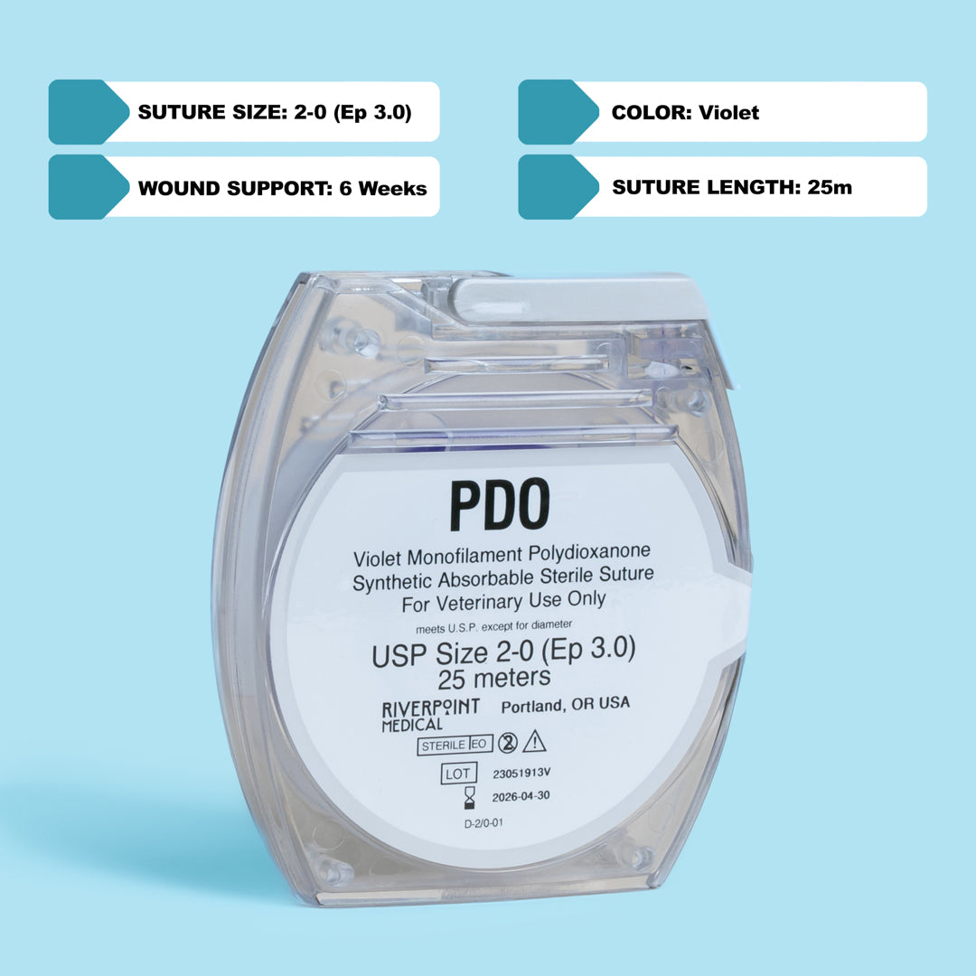2-0 PDM PD0 Monofilament 25m Micro Cassette |  MCD-2/0