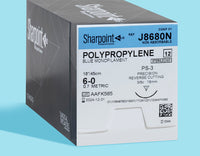 6-0 Polypropylene Blue Suture, 18" PS-3 Needle | J8680N — view 1