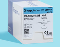 6-0 Polypropylene Suture, 18" P-3 Needle | J8695N — view 1