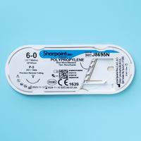 Fil de suture en polypropylène 6-0, aiguille P-3 de 45 cm | J8695N — view 2