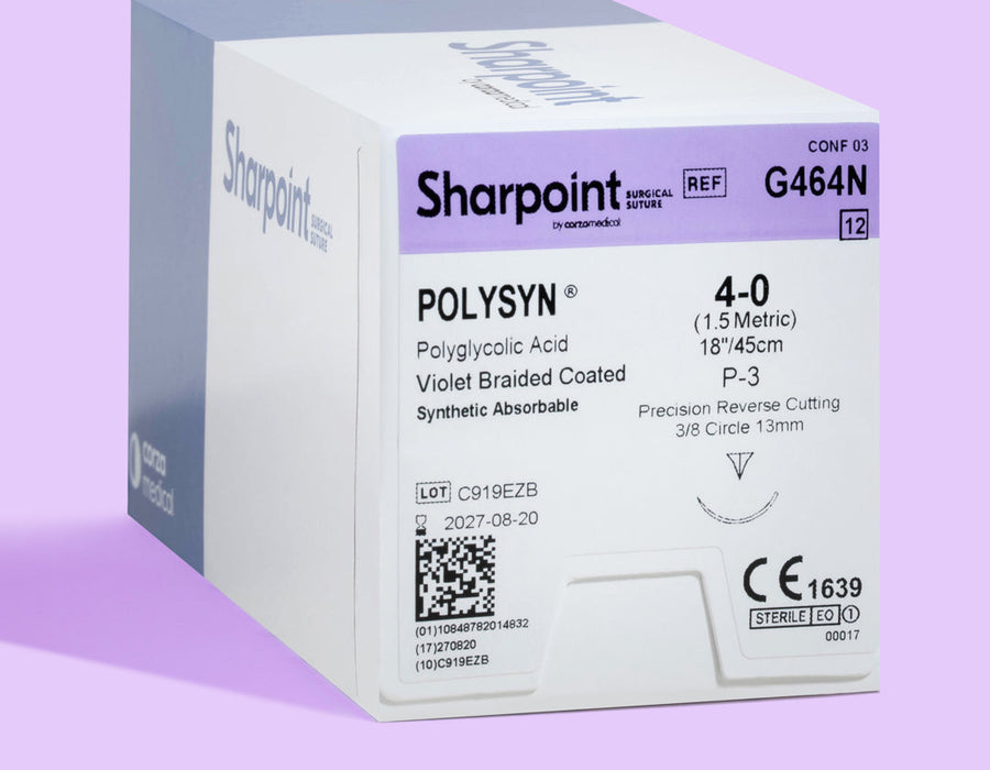 4-0 Polysyn Braided Suture, 18" P-3 Needle | G464N