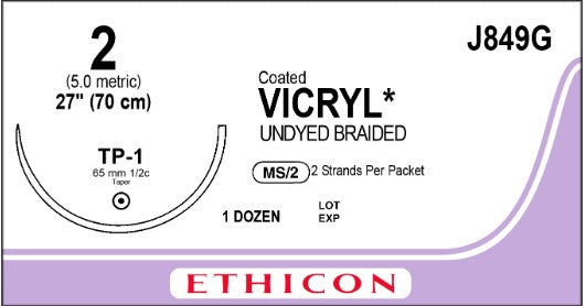 2 VICRYL Undyed 27" TP-1 Needle | J849G