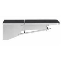 Table de préparation dentaire avec bac en inox et armoires (milieu) — view 1
