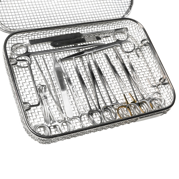 Complete spay and neuter surgery kit for feline and canine, including all essential instruments for efficient and safe procedures.