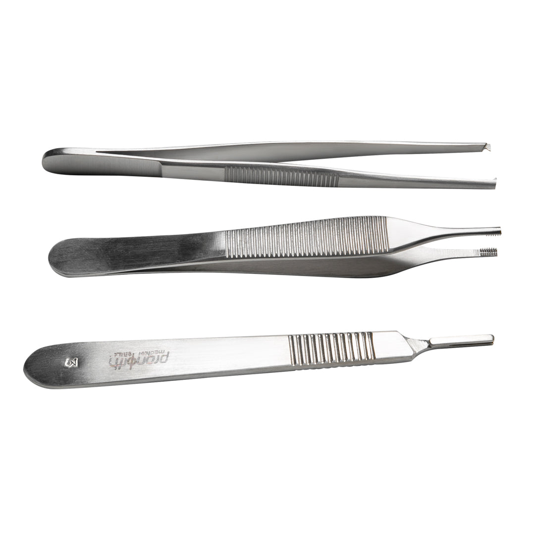 Complete spay and neuter surgery kit for feline and canine, including all essential instruments for efficient and safe procedures.