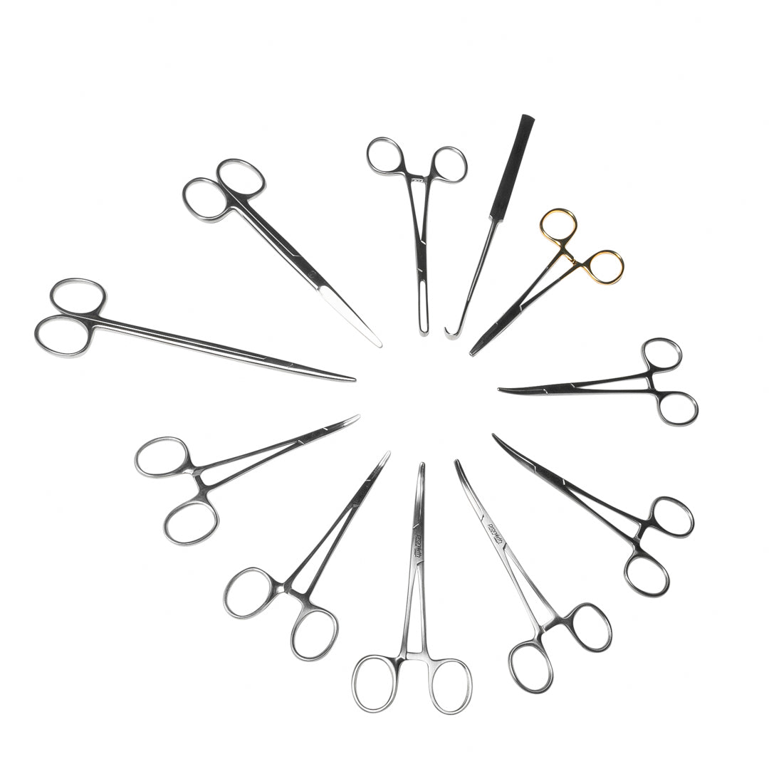 Complete spay and neuter surgery kit for feline and canine, including all essential instruments for efficient and safe procedures.