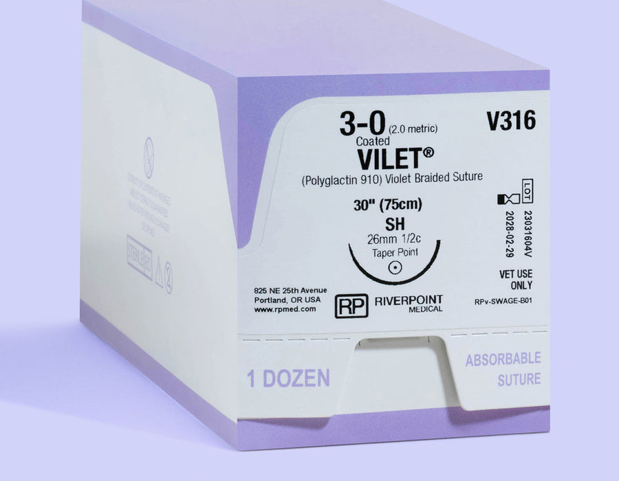 3-0 VILET II Violet Suture, 30" SH Needle | V316